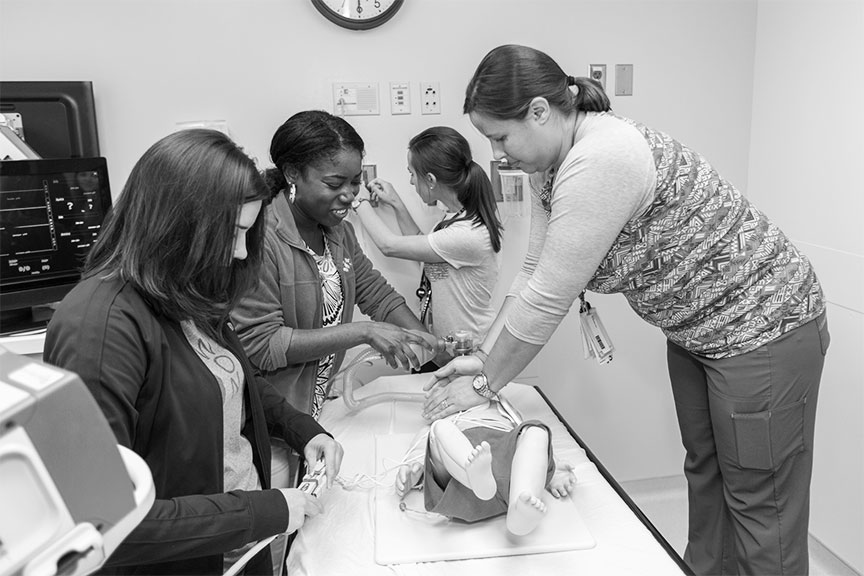 Nurse residents in teaching environment