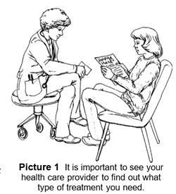 patient talking to doctor