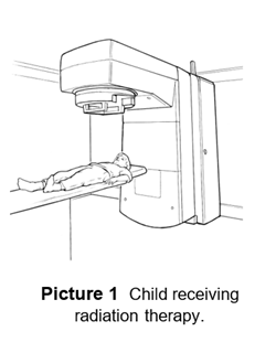 Child receiving radiation therapy