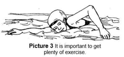 Swimmer doing laps in a pool