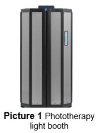 Phototherapy light booth