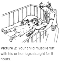 child laying flat