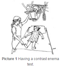 Contrast enema test