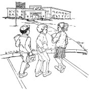 kids going to school