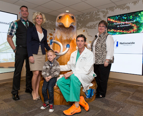 Family With Eagle Animal Friend