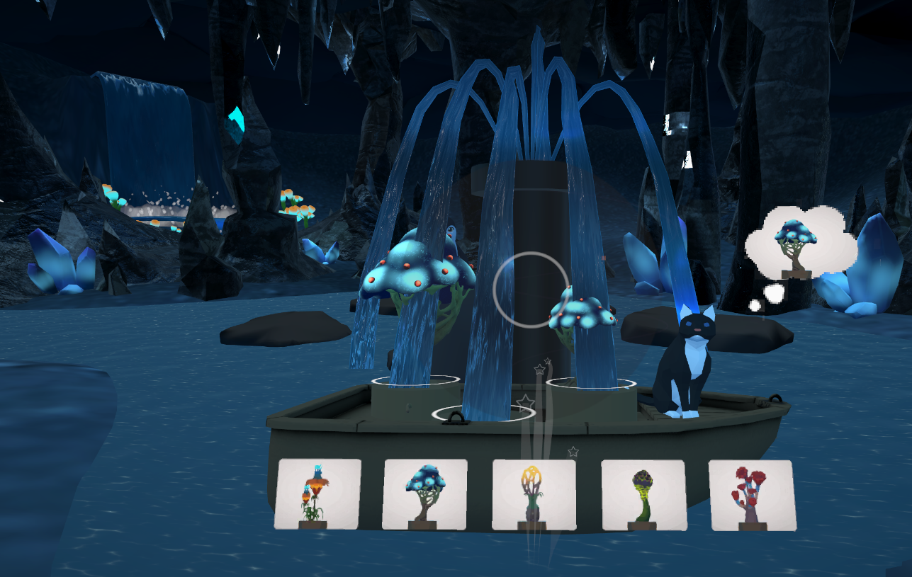 A VR breathing-based game intended to reduce post-operative pain.