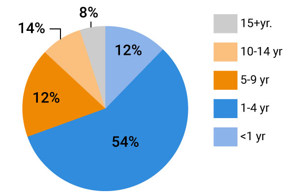 Burn Program Age Distribution By Volume